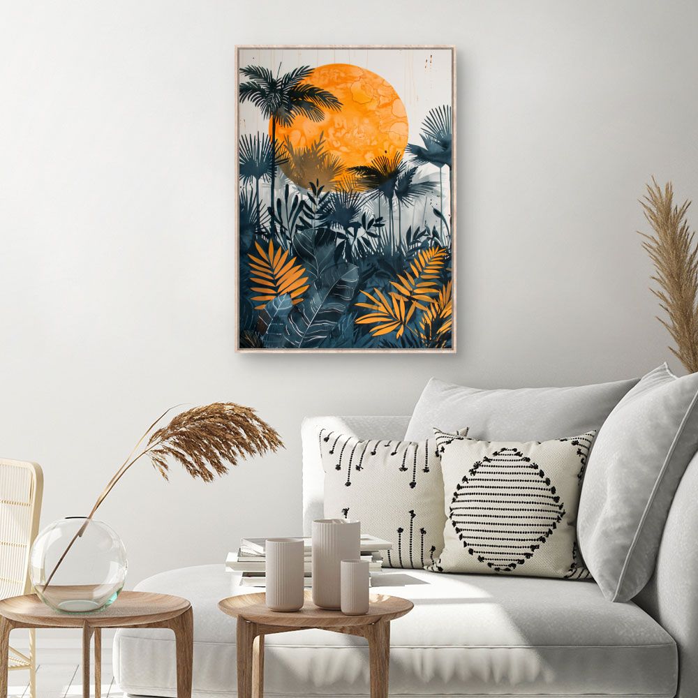 Tableau Soleil tropical vibrant