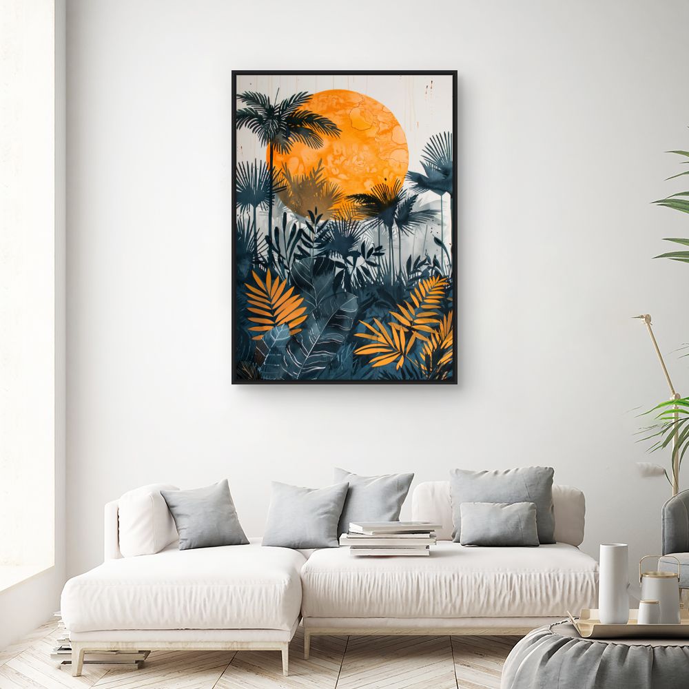 Tableau Soleil tropical vibrant