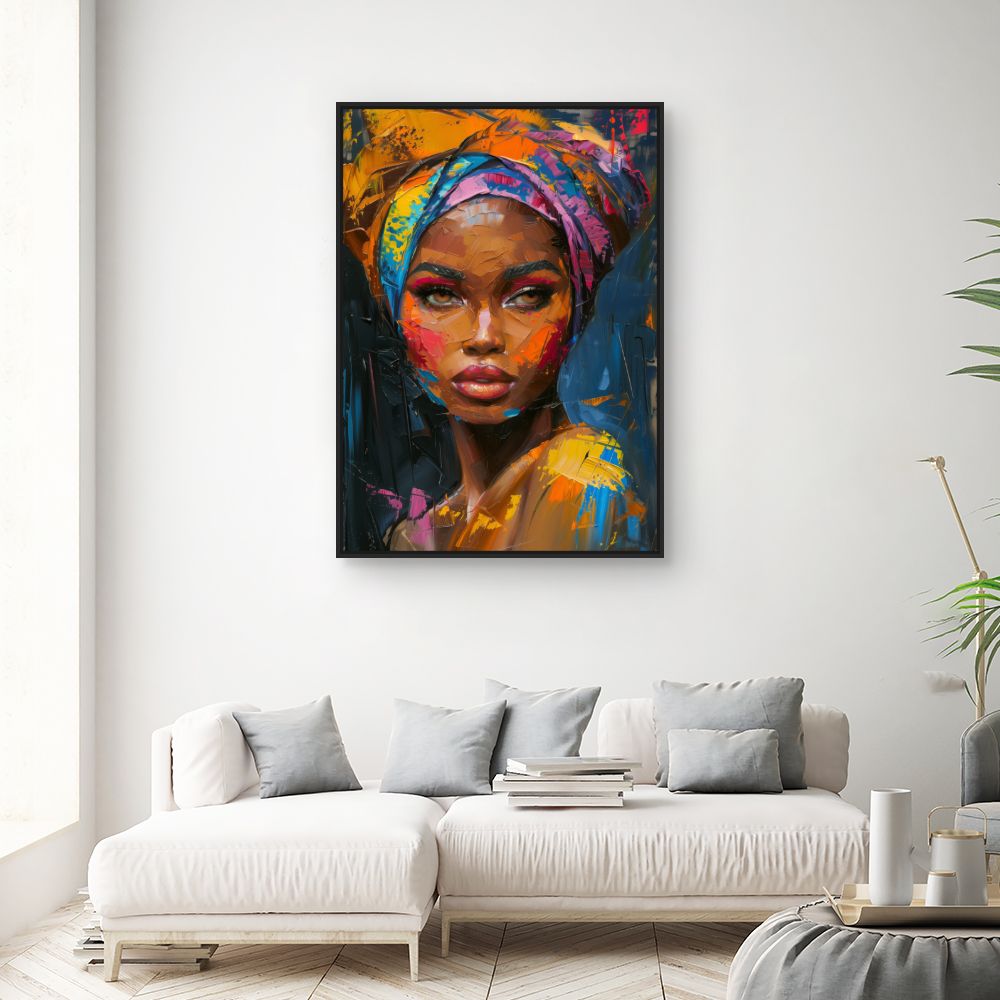 Tableau Visage vibrant