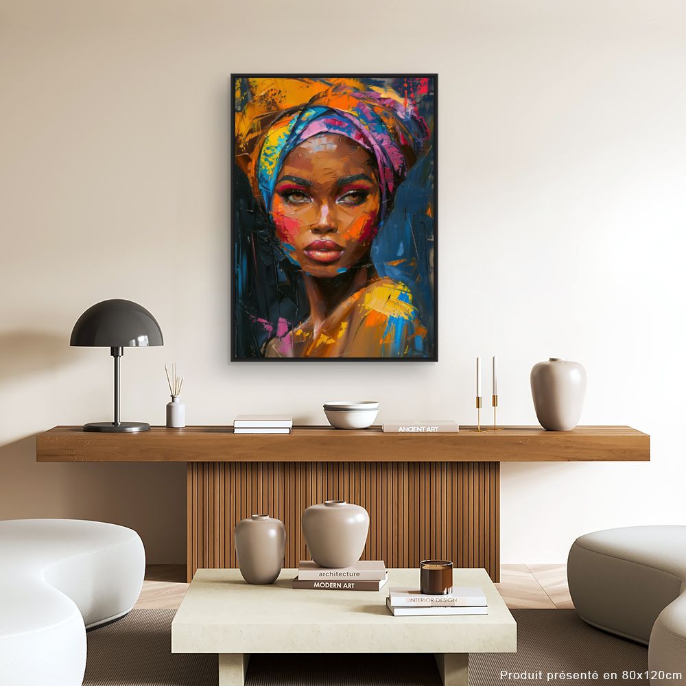Tableau Visage vibrant