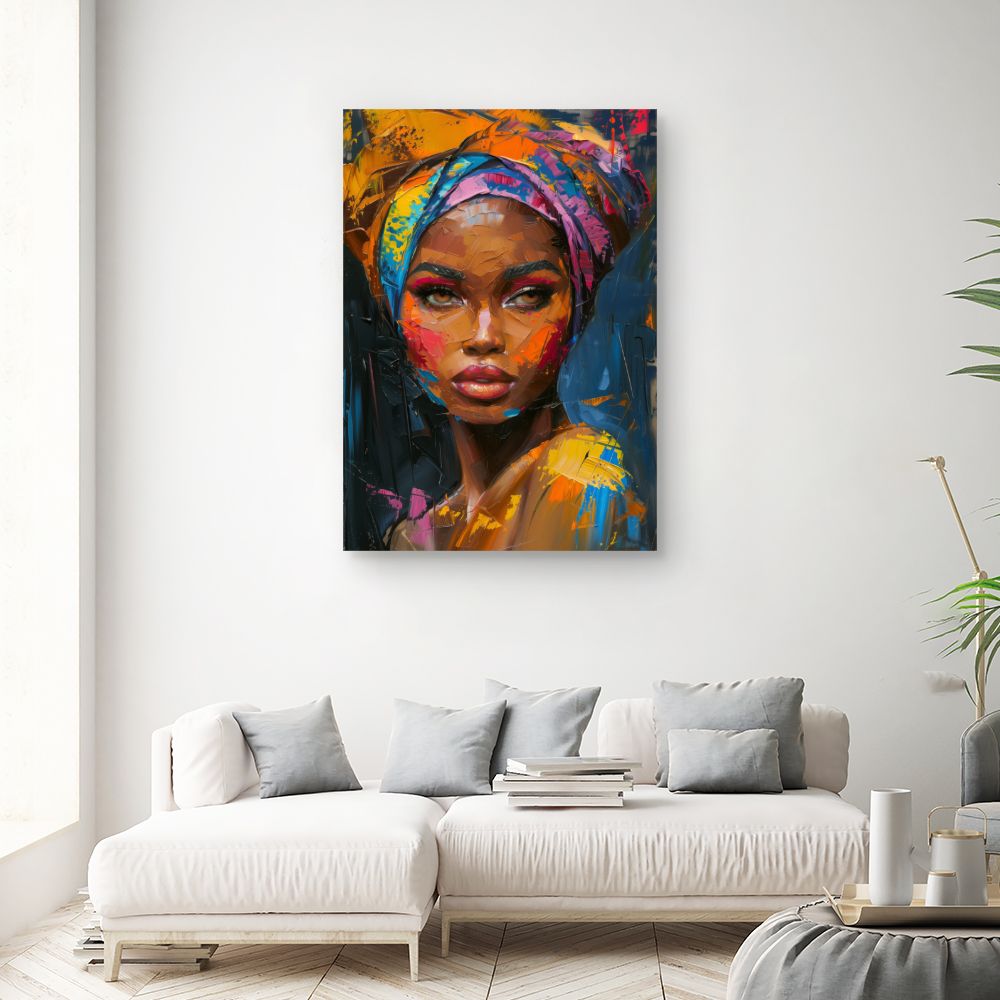 Tableau Visage vibrant