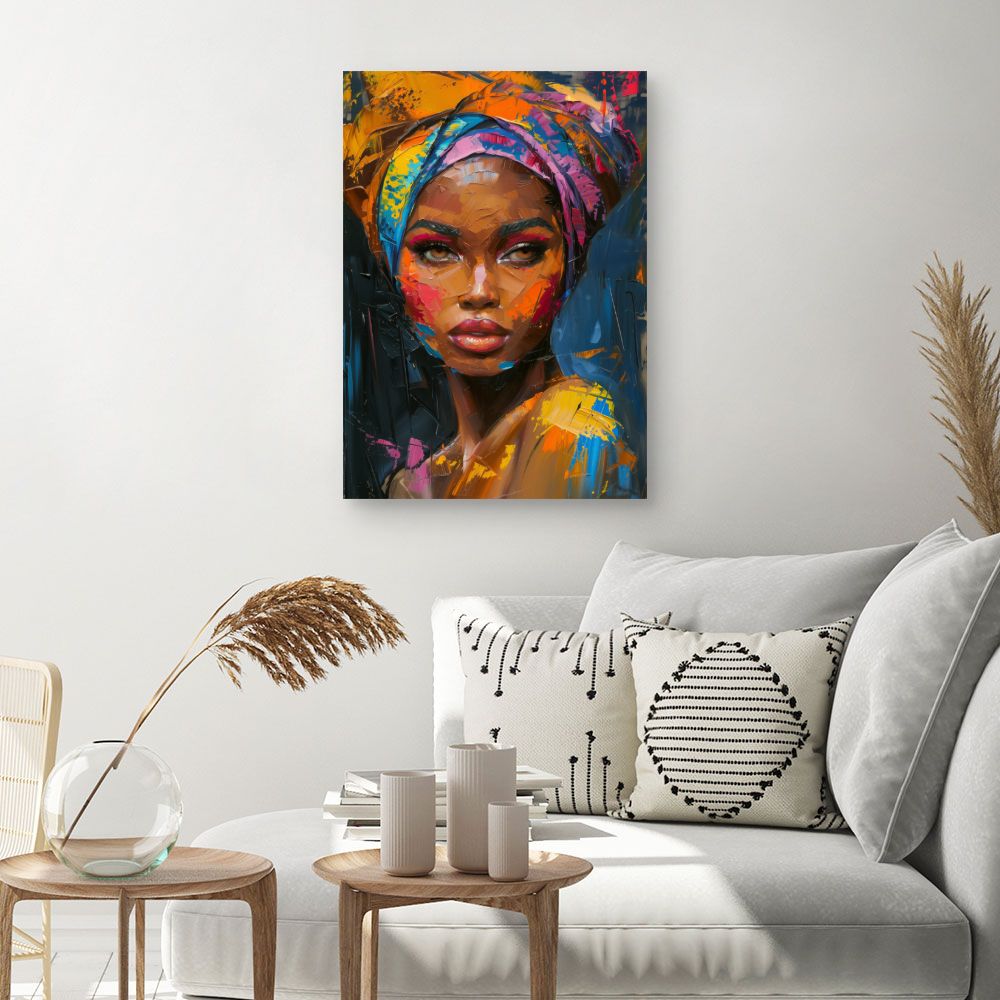 Tableau Visage vibrant