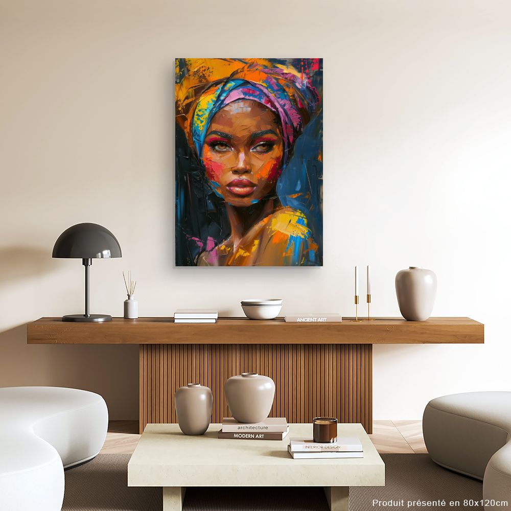 Tableau Visage vibrant