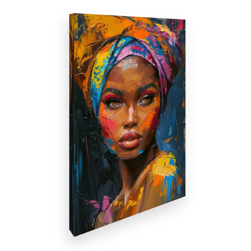 Toile Visage vibrant