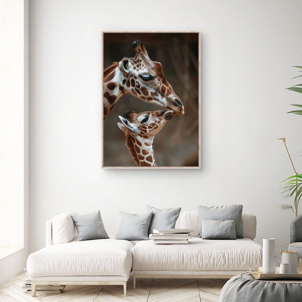 Tableau Amour des girafes