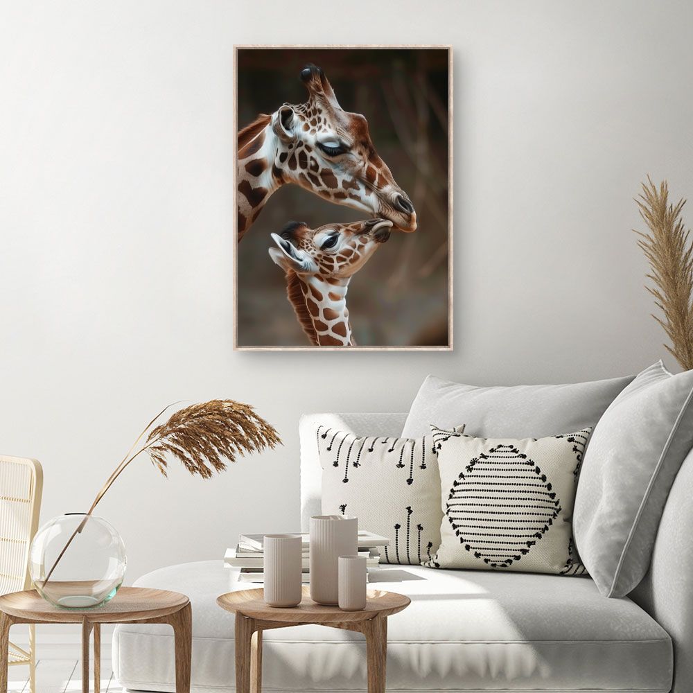 Tableau Amour des girafes
