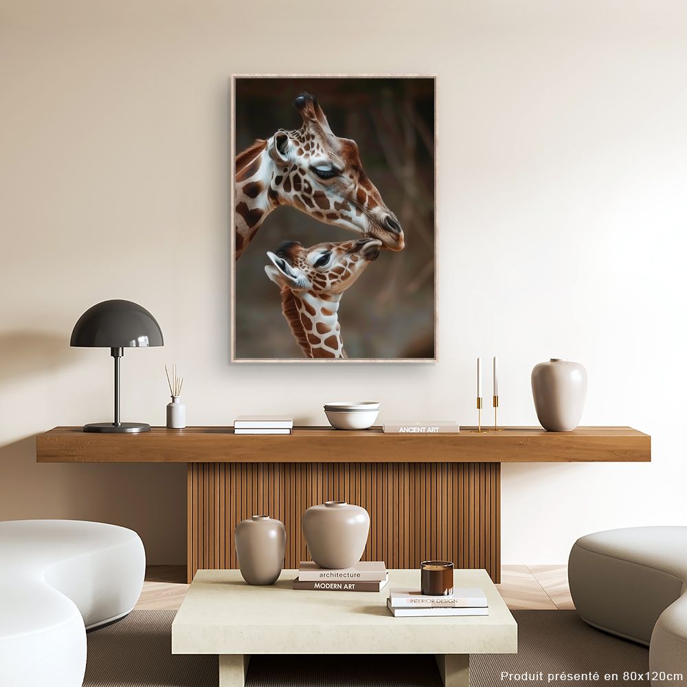 Tableau Amour des girafes