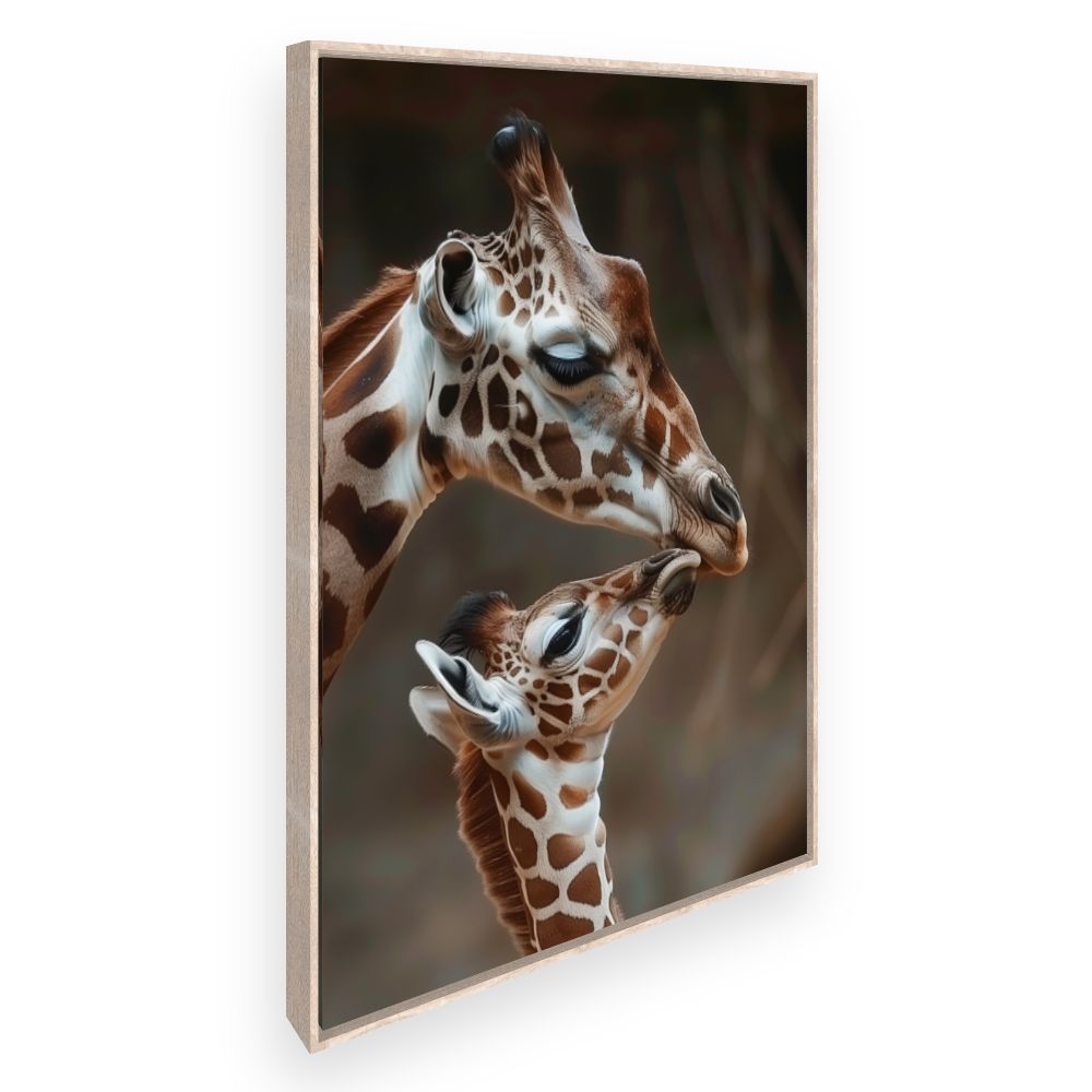 Toile Amour des girafes