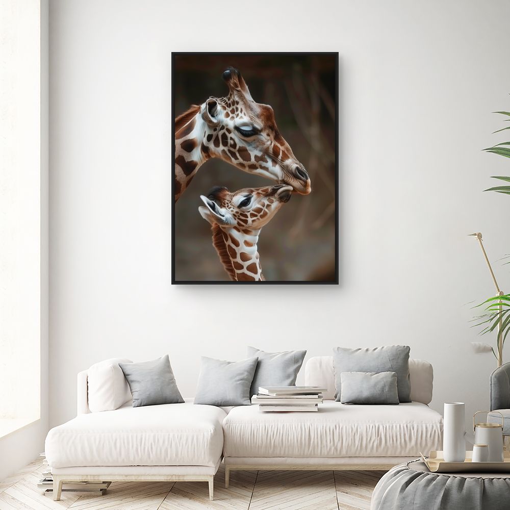 Tableau Amour des girafes