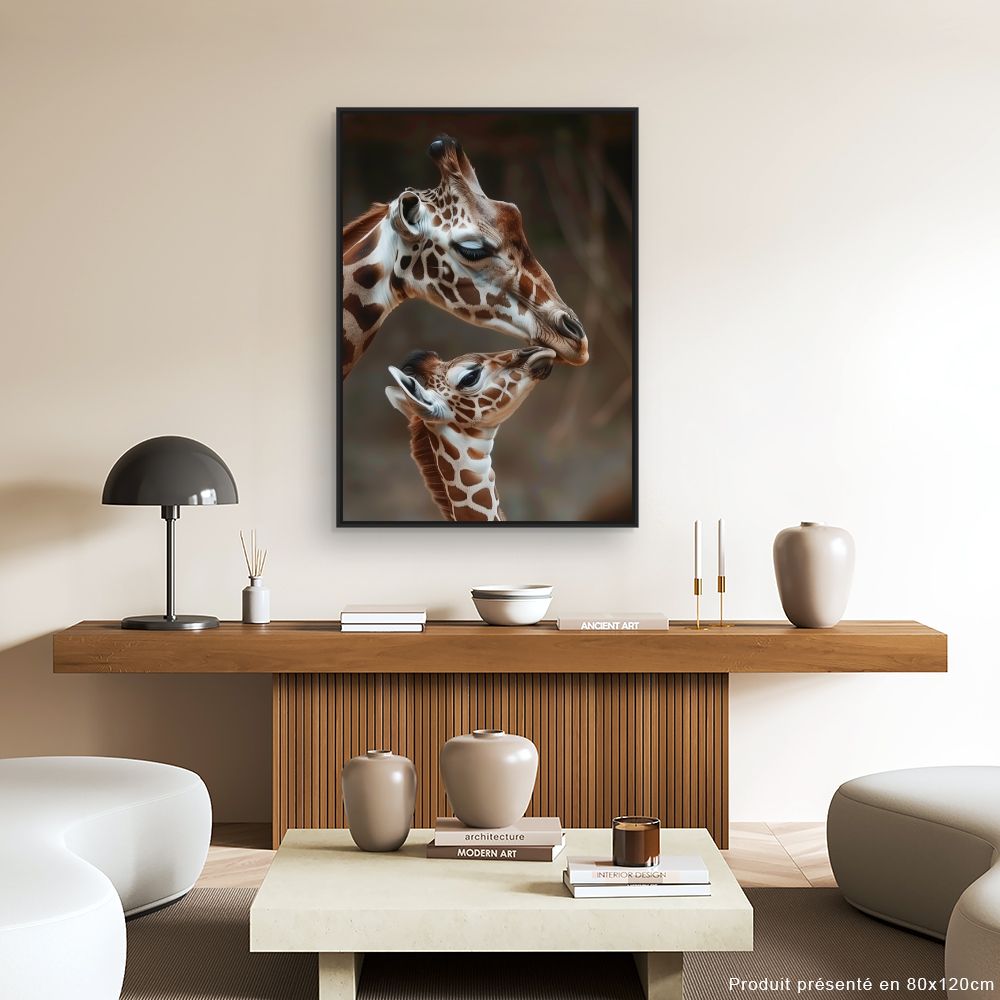 Tableau Amour des girafes