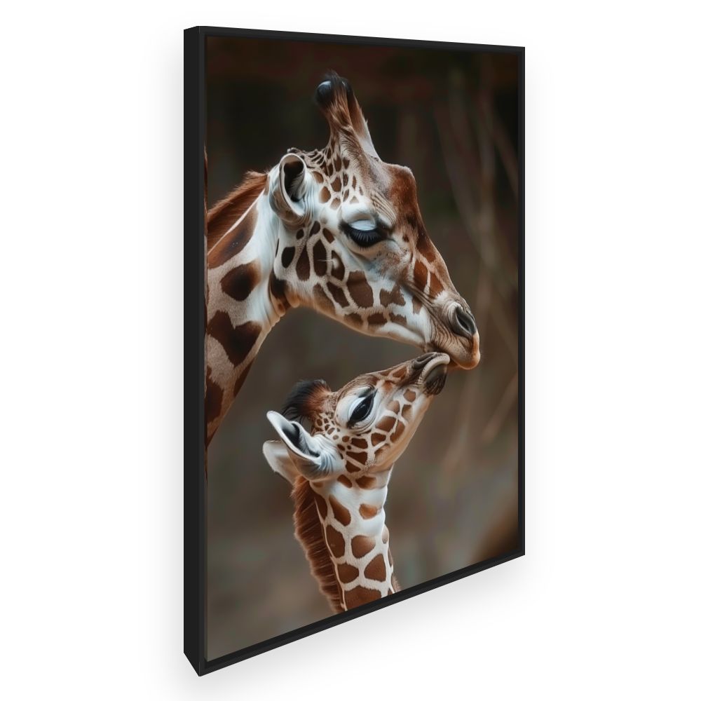 Toile Amour des girafes