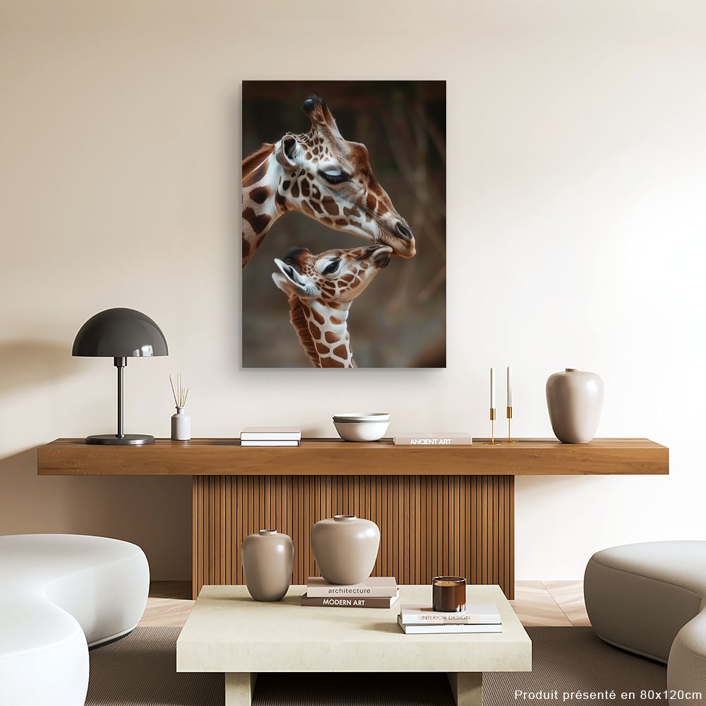 Tableau Amour des girafes