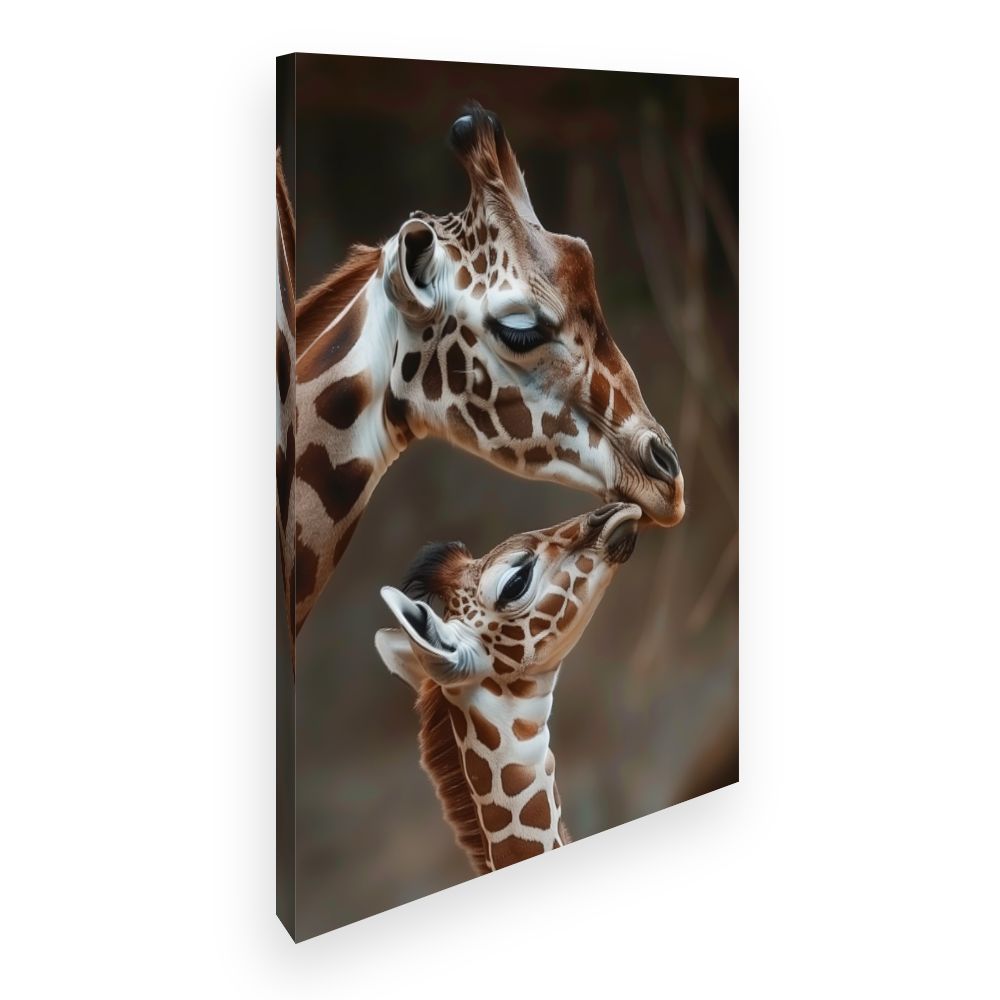 Toile Amour des girafes
