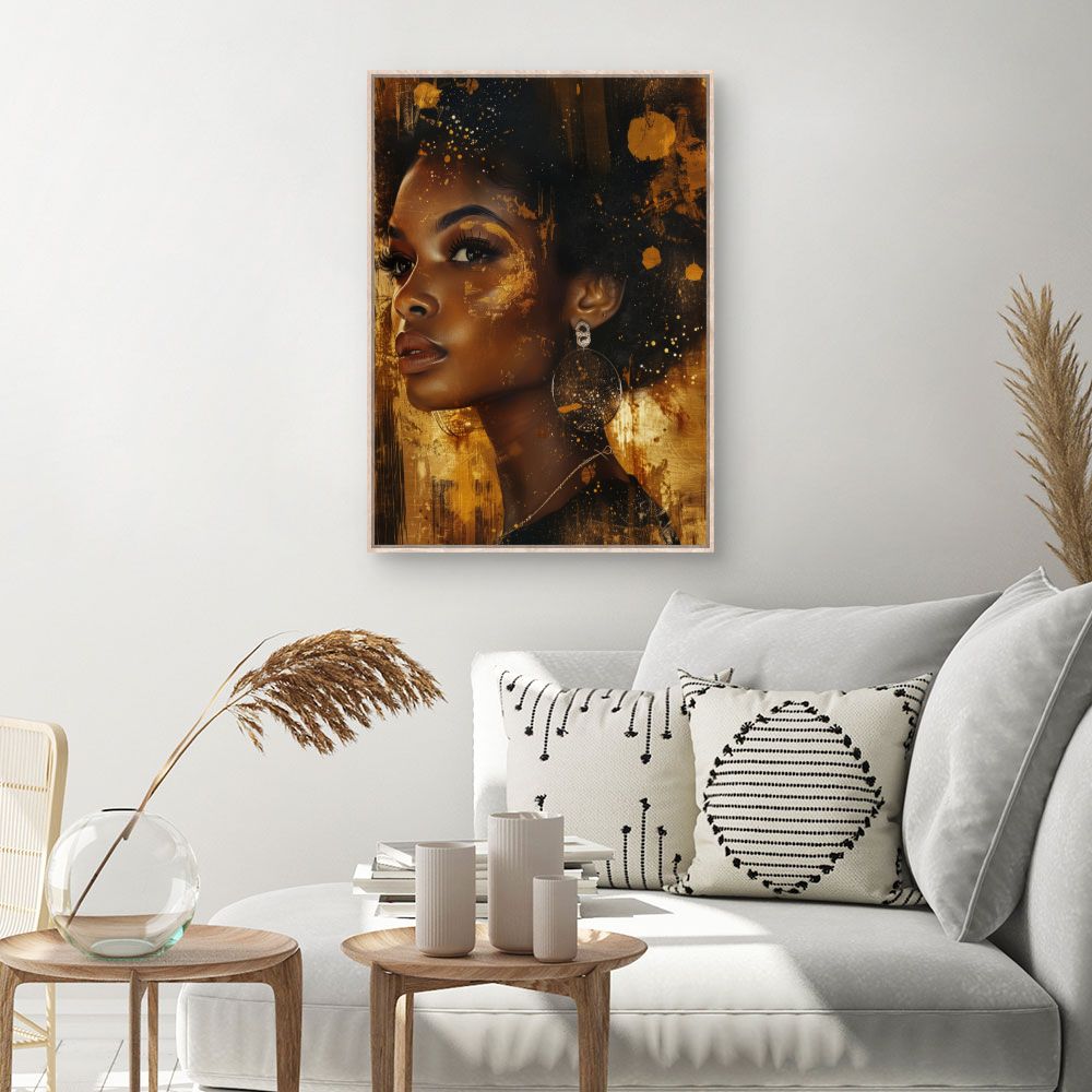 Tableau Éclat doré mystérieux