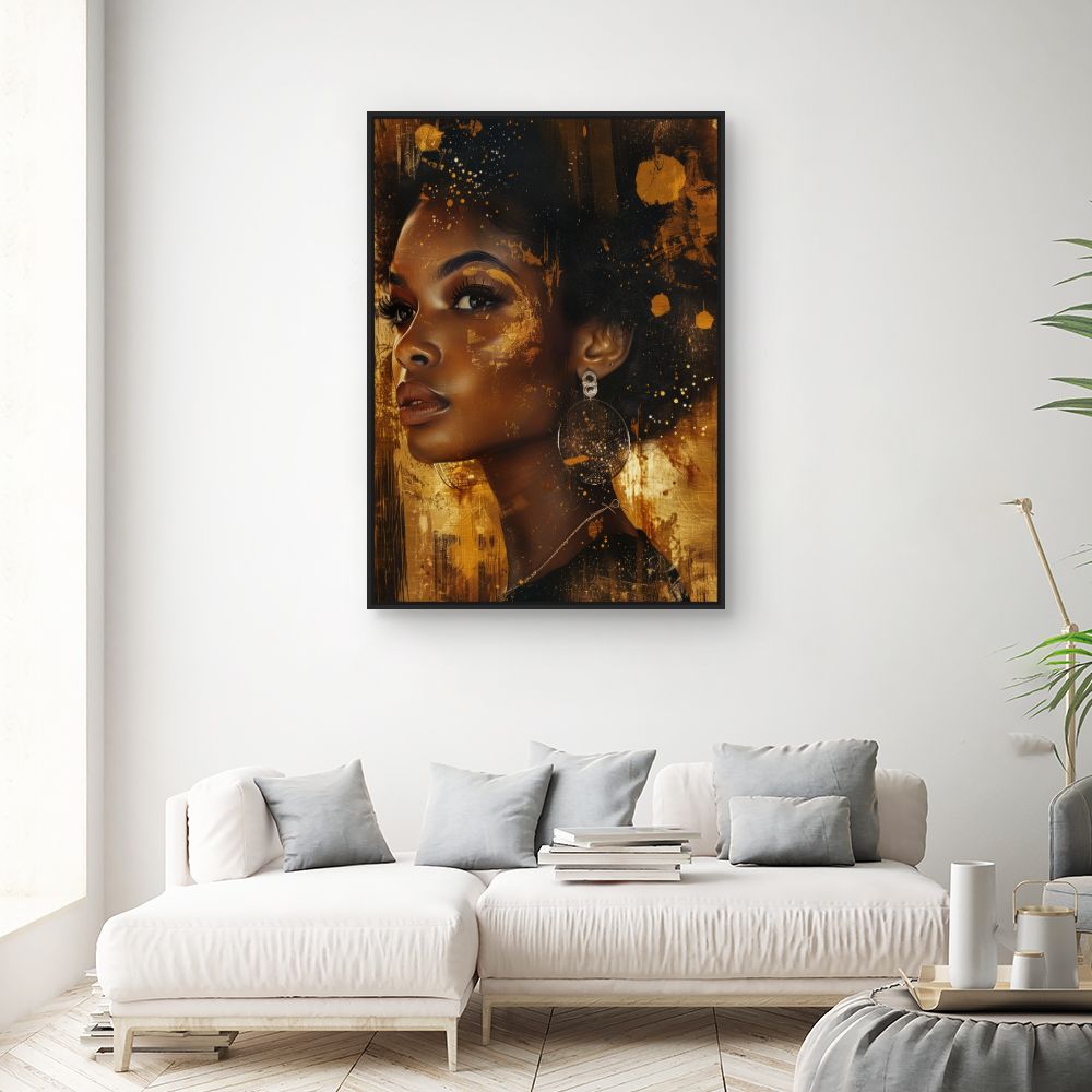 Tableau Éclat doré mystérieux