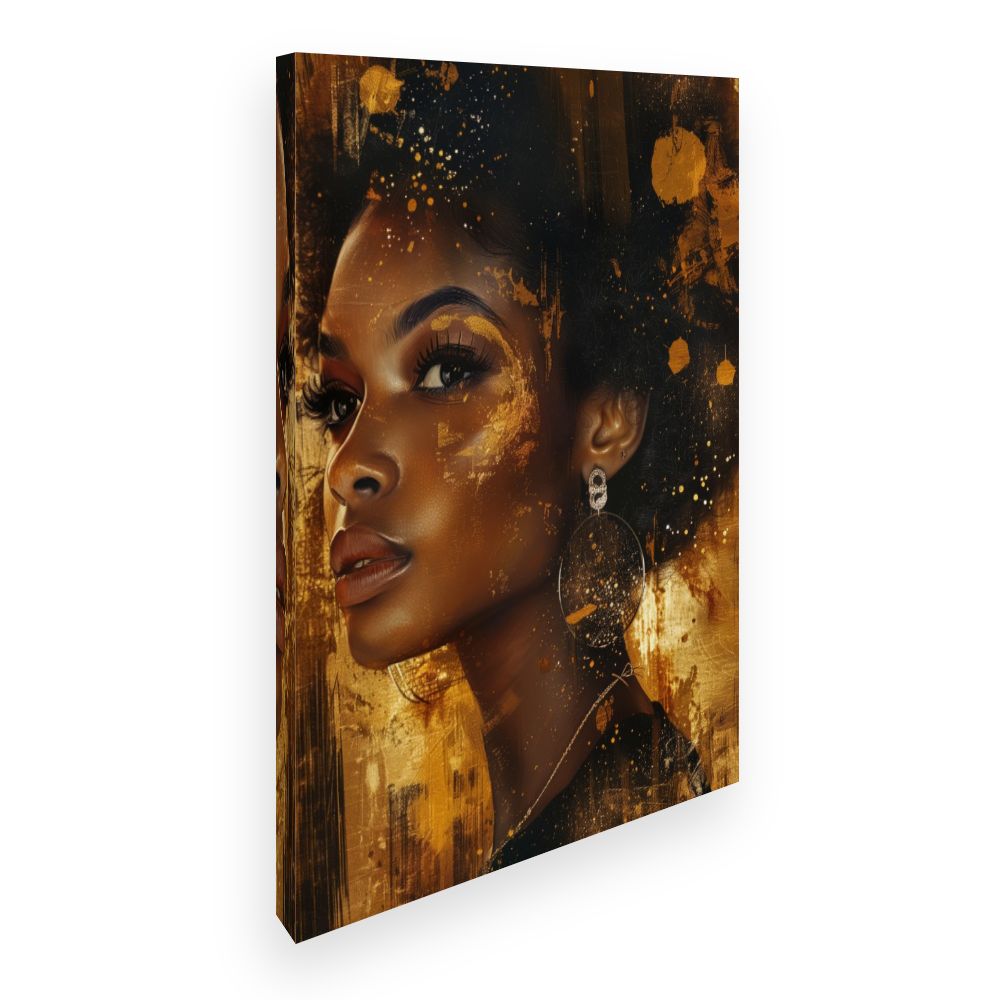 Toile Éclat doré mystérieux