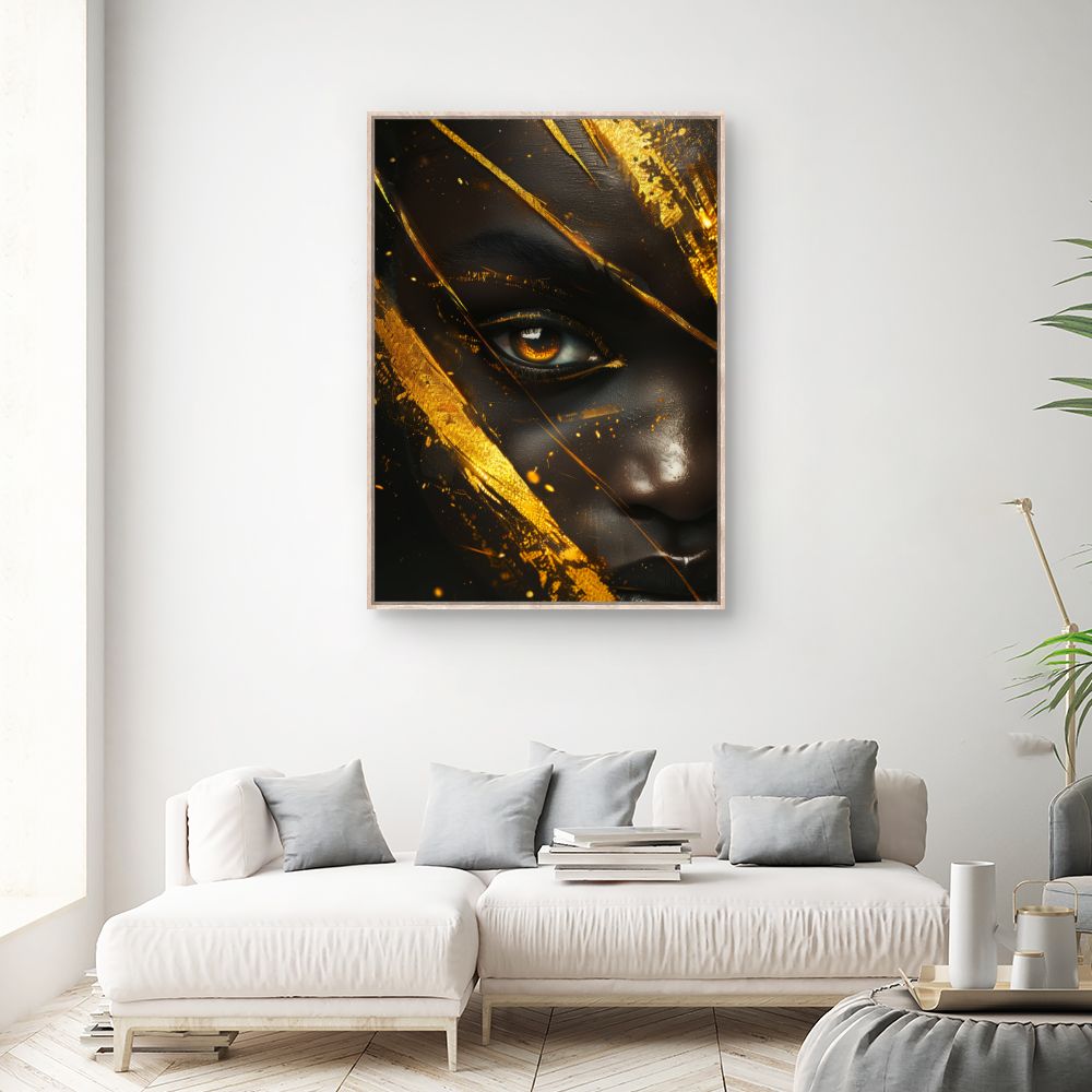 Tableau Éclat doré mystérieux