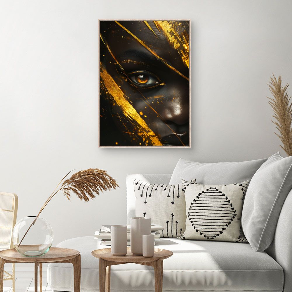 Tableau Éclat doré mystérieux