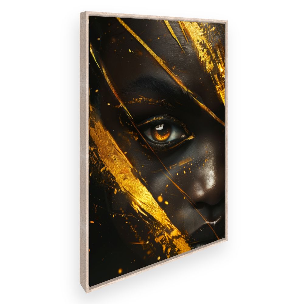 Toile Éclat doré mystérieux
