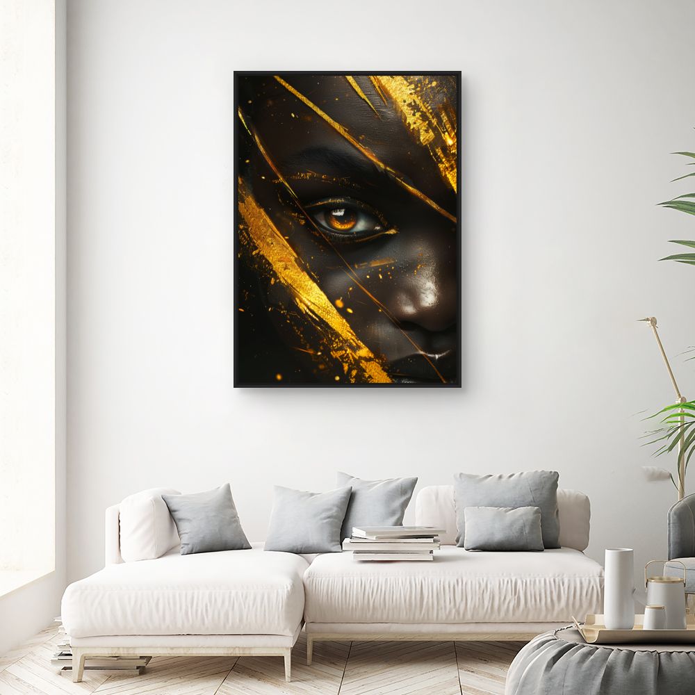 Tableau Éclat doré mystérieux