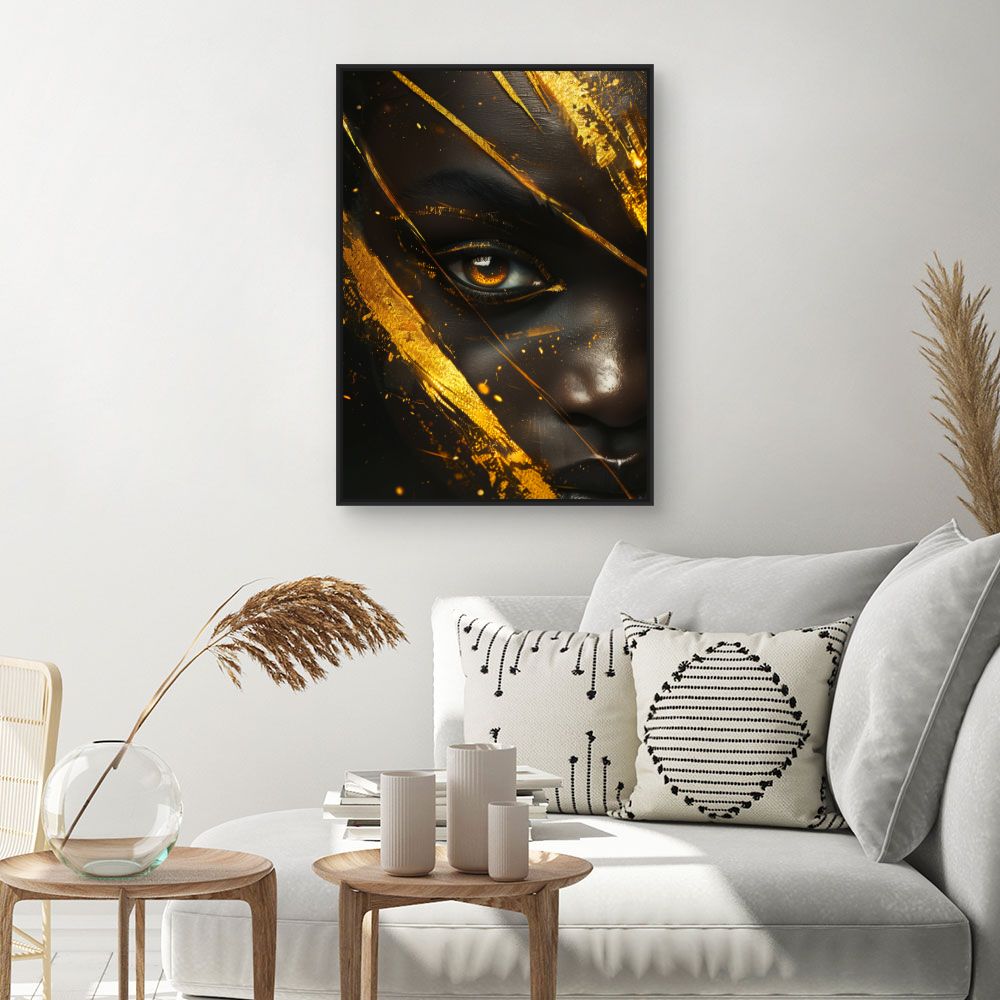 Tableau Éclat doré mystérieux