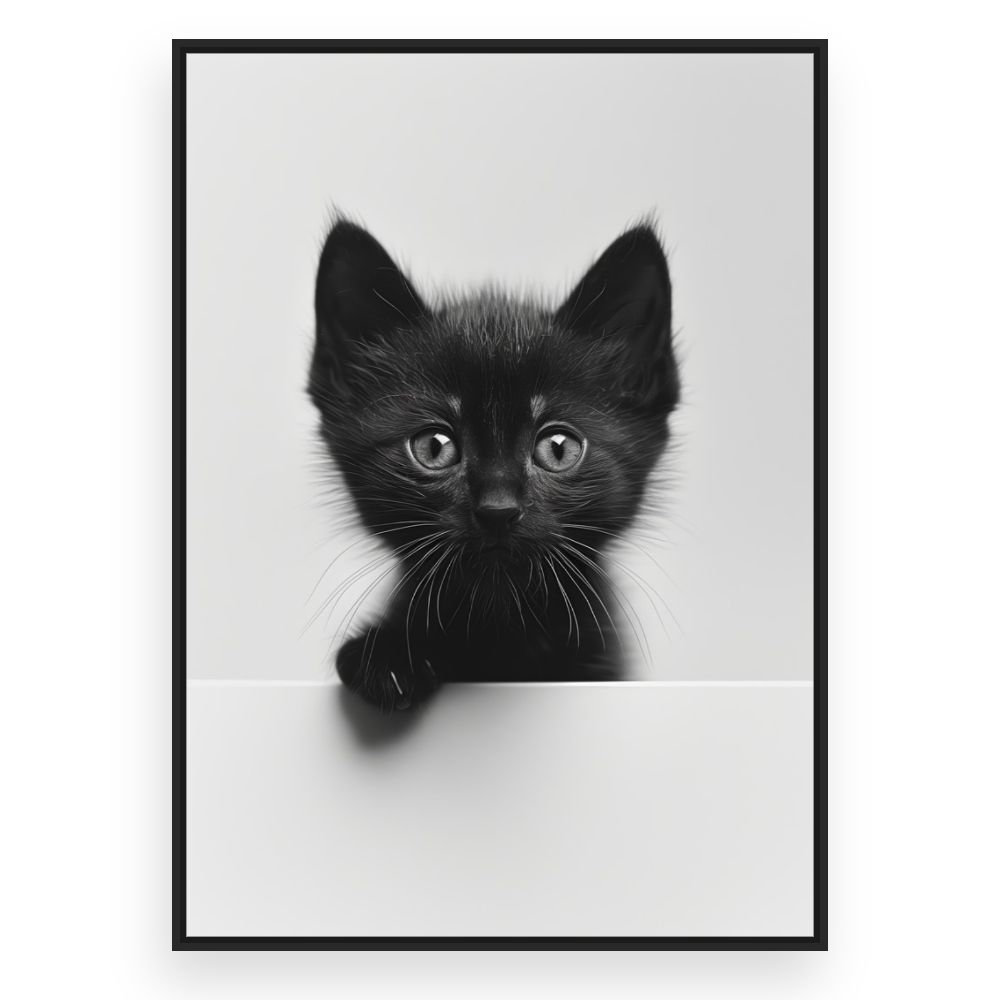 Toile Chaton adorable – toile cadre noir (slide 3)