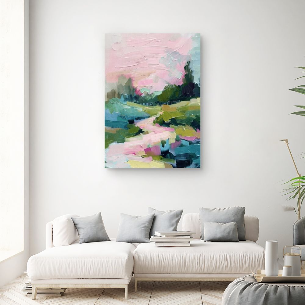 Toile "Paysage coloré charmant"