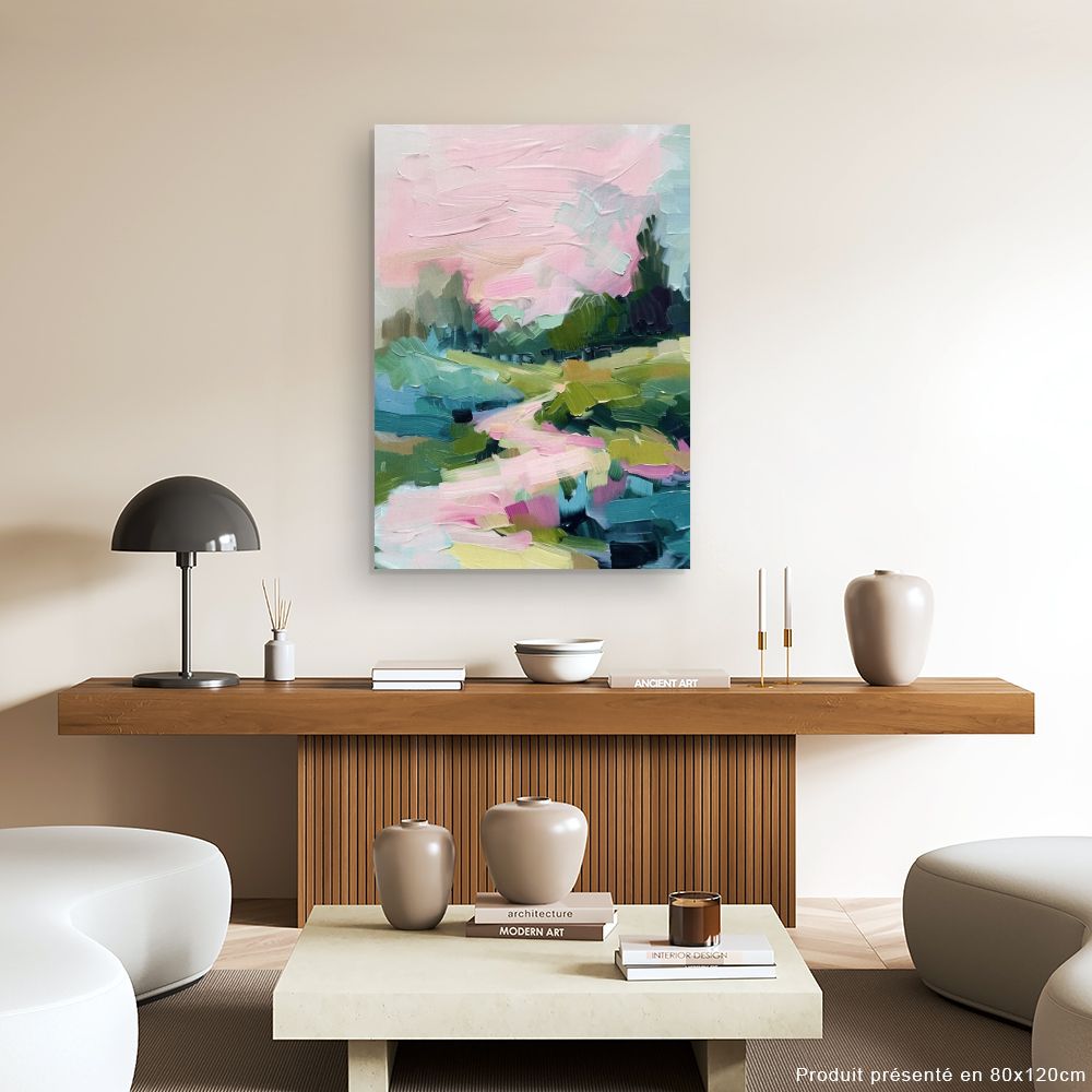 Toile "Paysage coloré charmant"