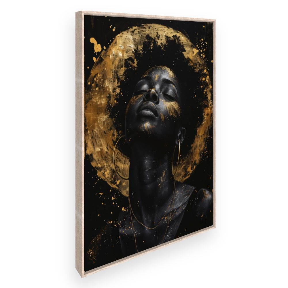 Toile Éclat doré mystique