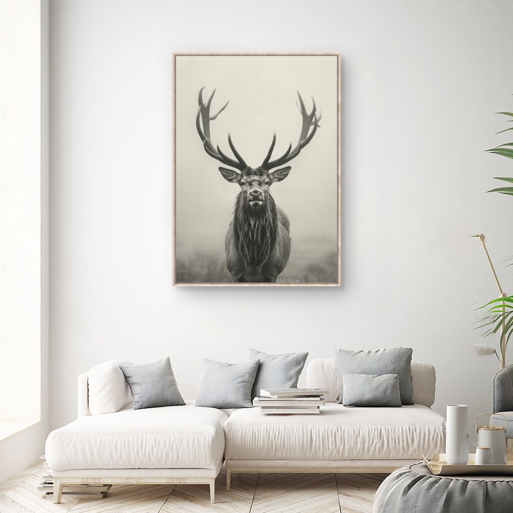 Tableau Majestueux cerf brumeux