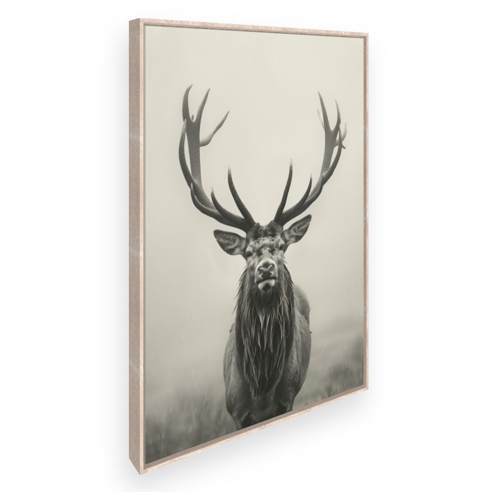 Toile Majestueux cerf brumeux