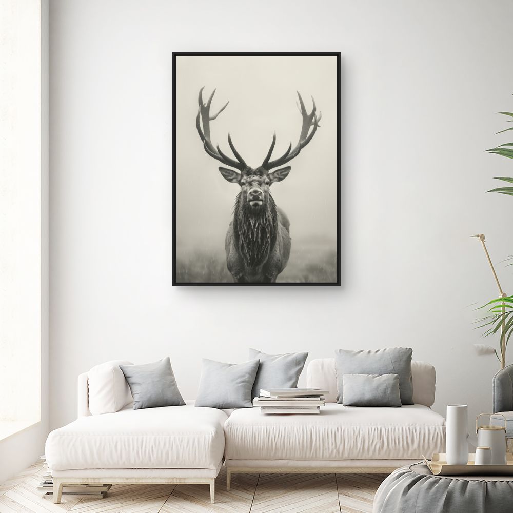 Tableau Majestueux cerf brumeux