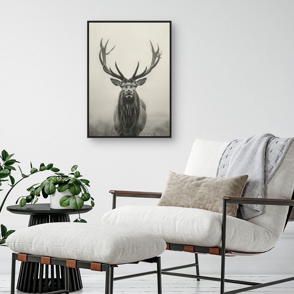Tableau Majestueux cerf brumeux