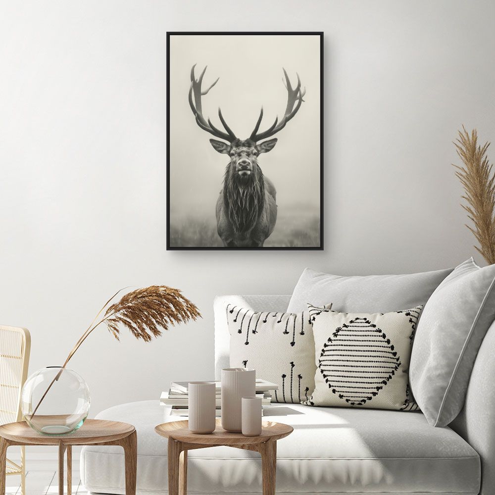 Tableau Majestueux cerf brumeux