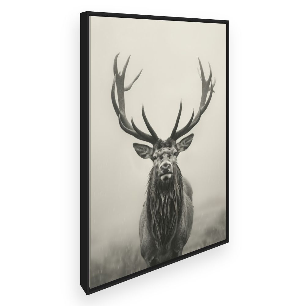 Toile Majestueux cerf brumeux