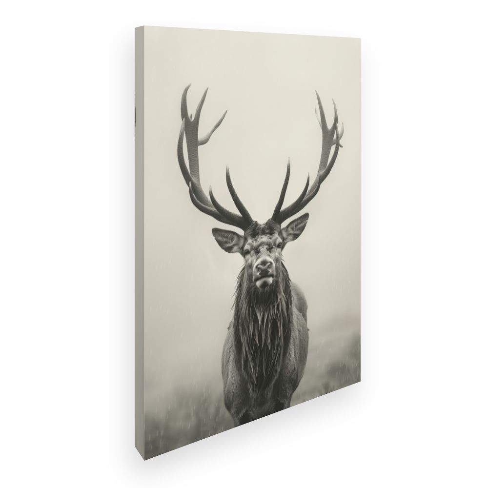Toile Majestueux cerf brumeux