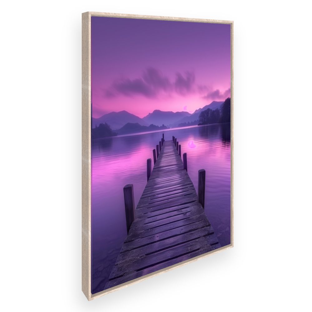 Toile Ponton au crépuscule