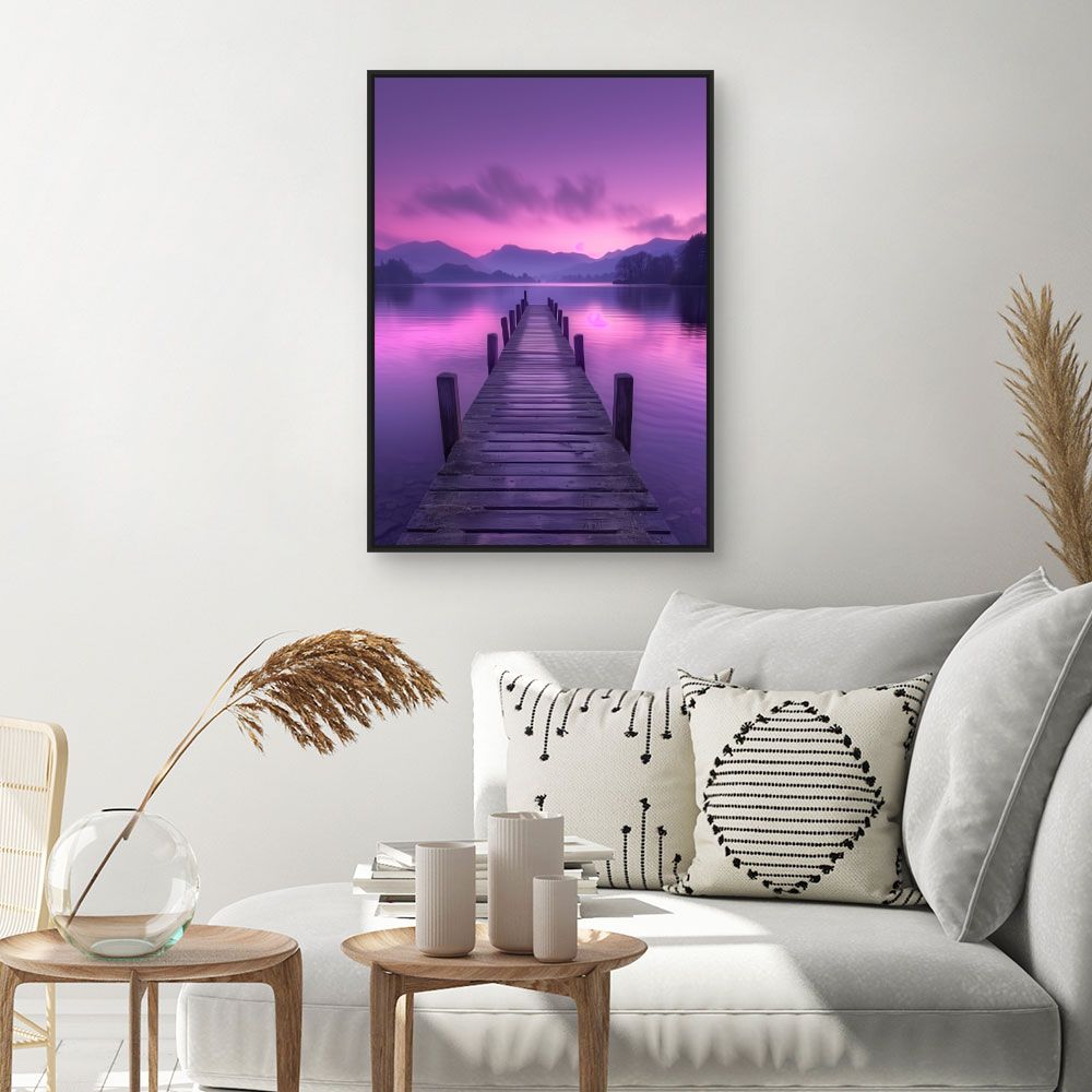 Tableau Ponton au crépuscule