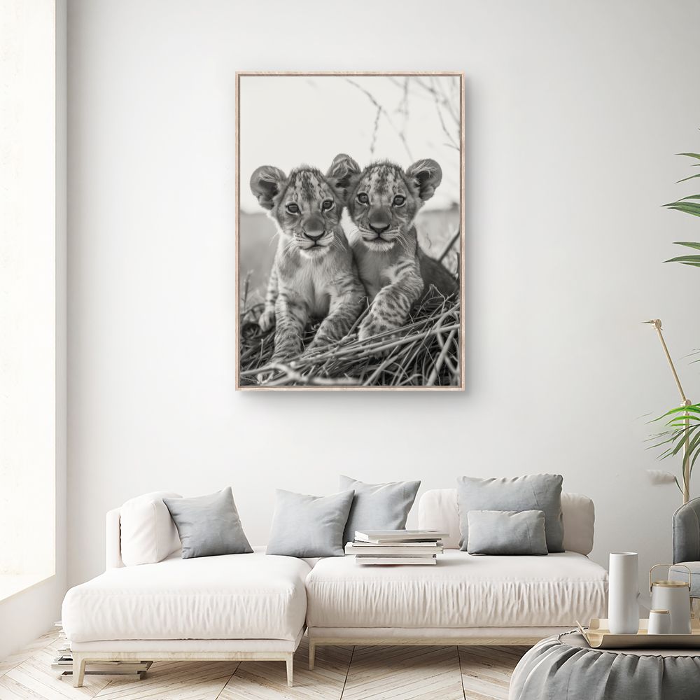 Tableau Petits lions adorables