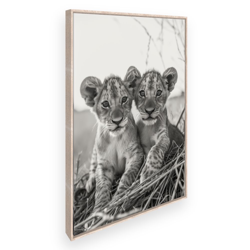 Toile Petits lions adorables