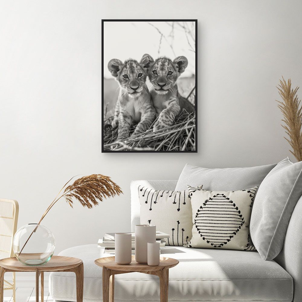 Tableau Petits lions adorables