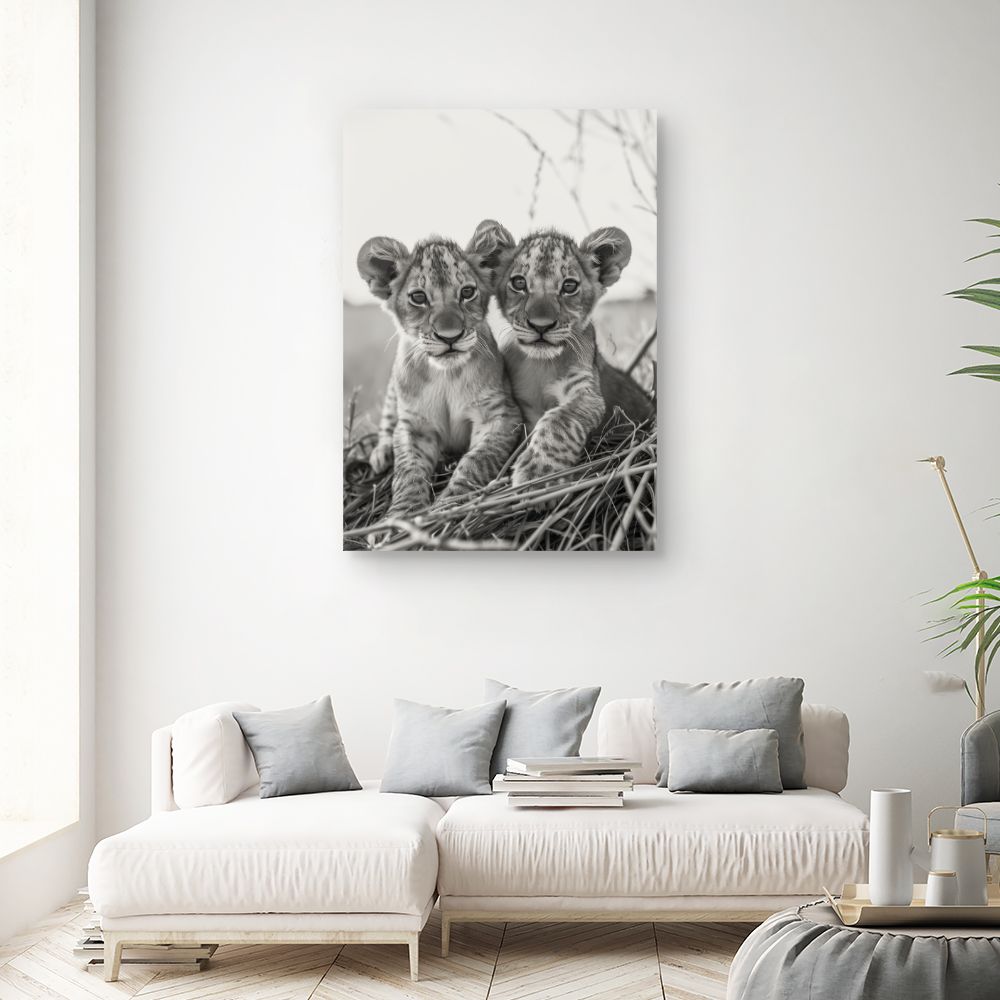 Tableau Petits lions adorables