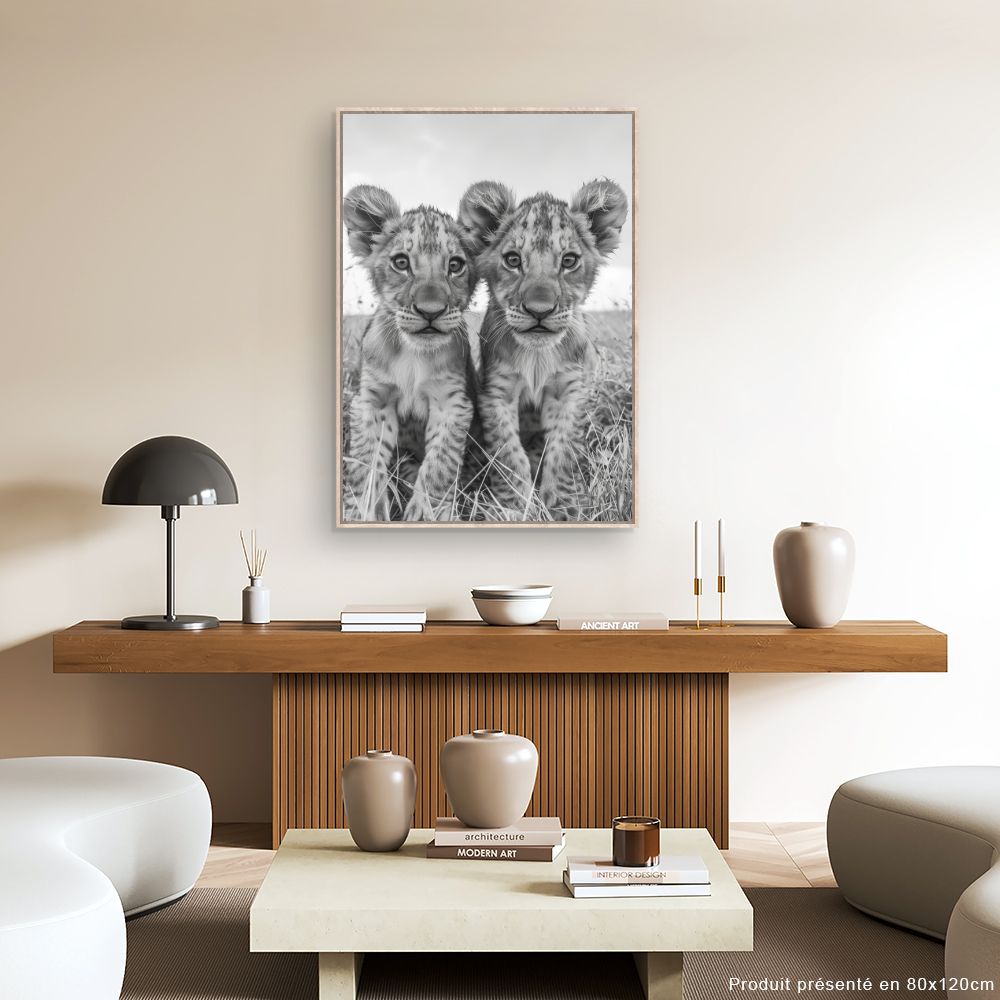 Tableau Lionceaux câlins