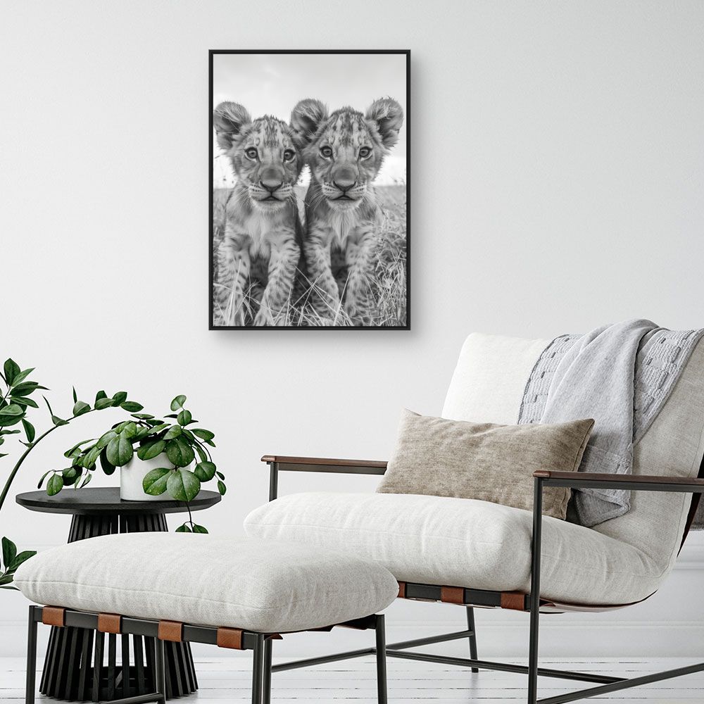 Tableau Lionceaux câlins