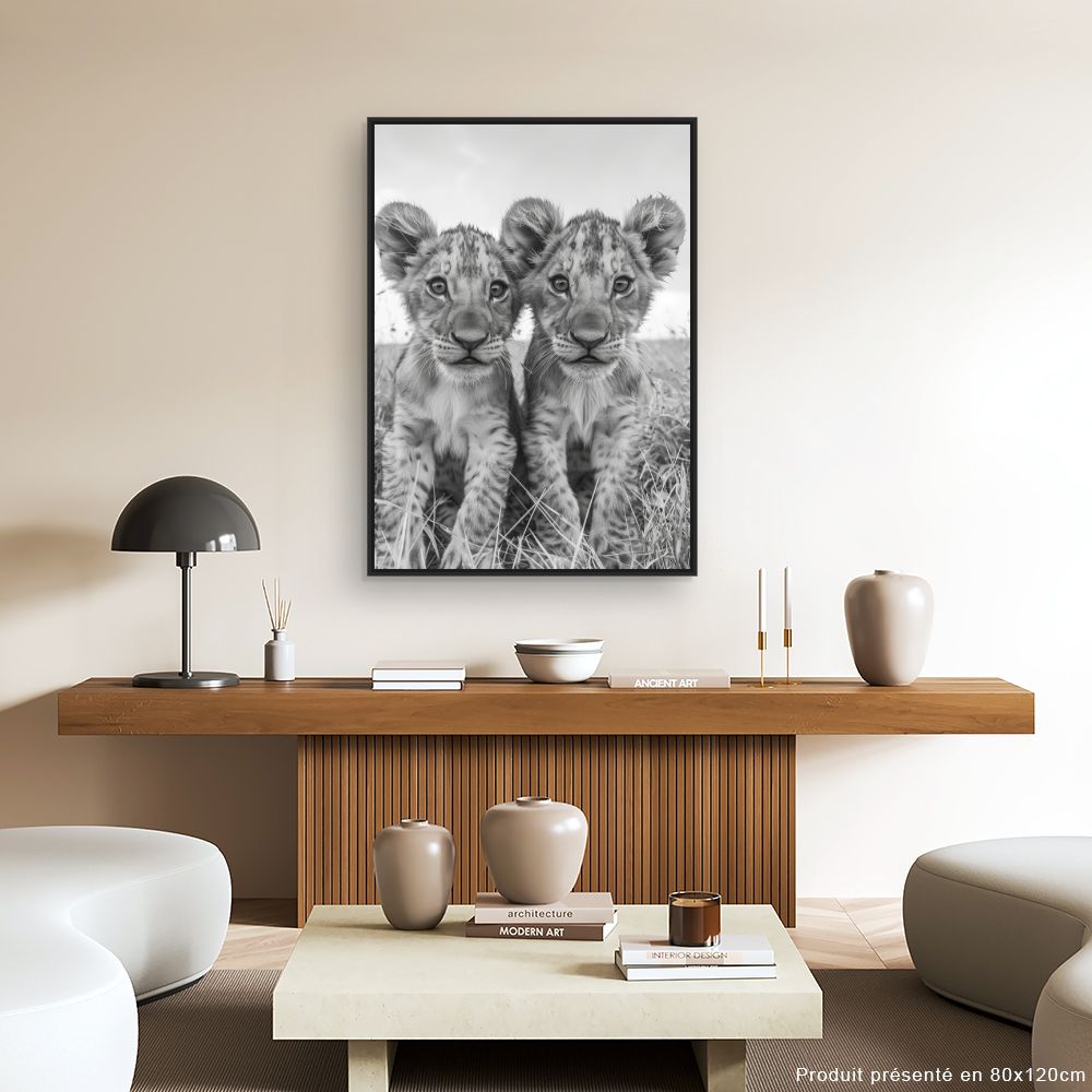 Tableau Lionceaux câlins