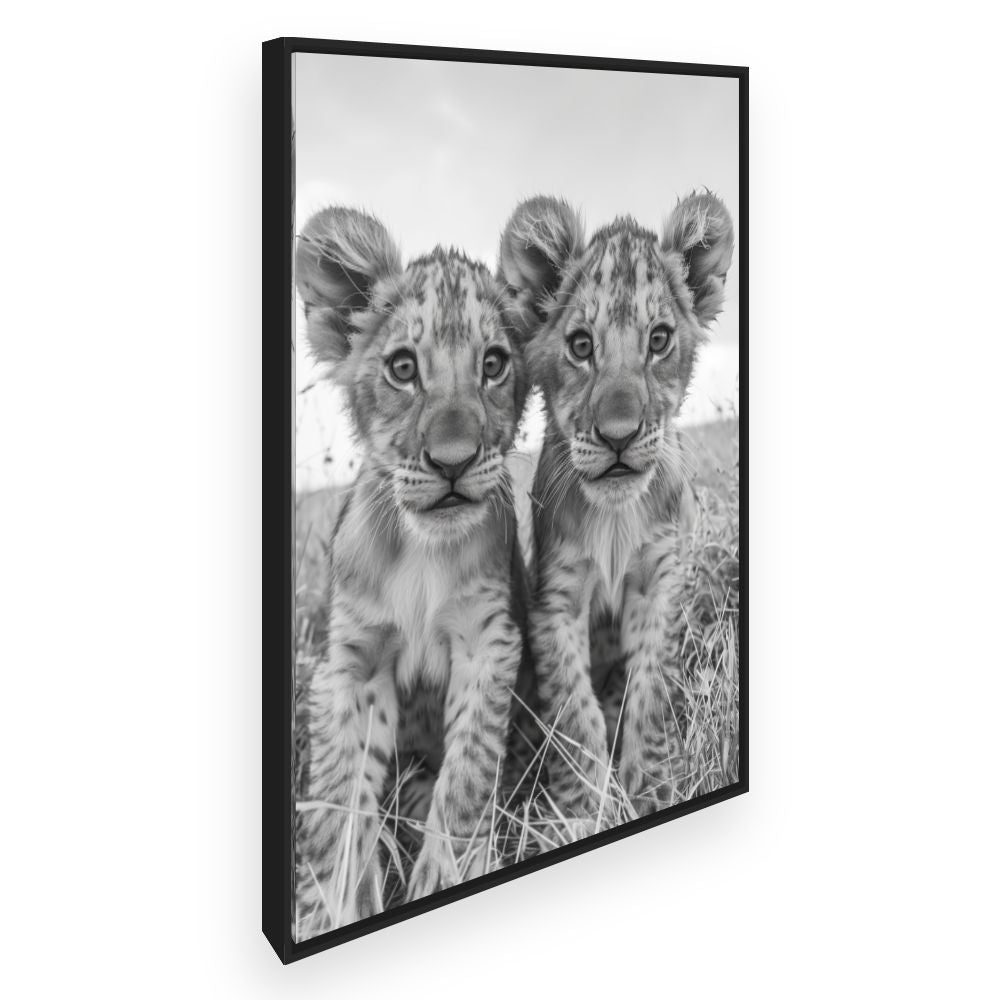 Toile Lionceaux câlins