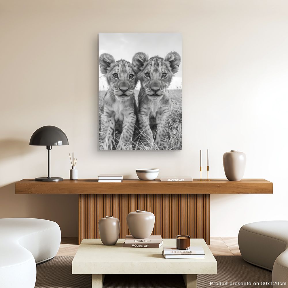 Tableau Lionceaux câlins