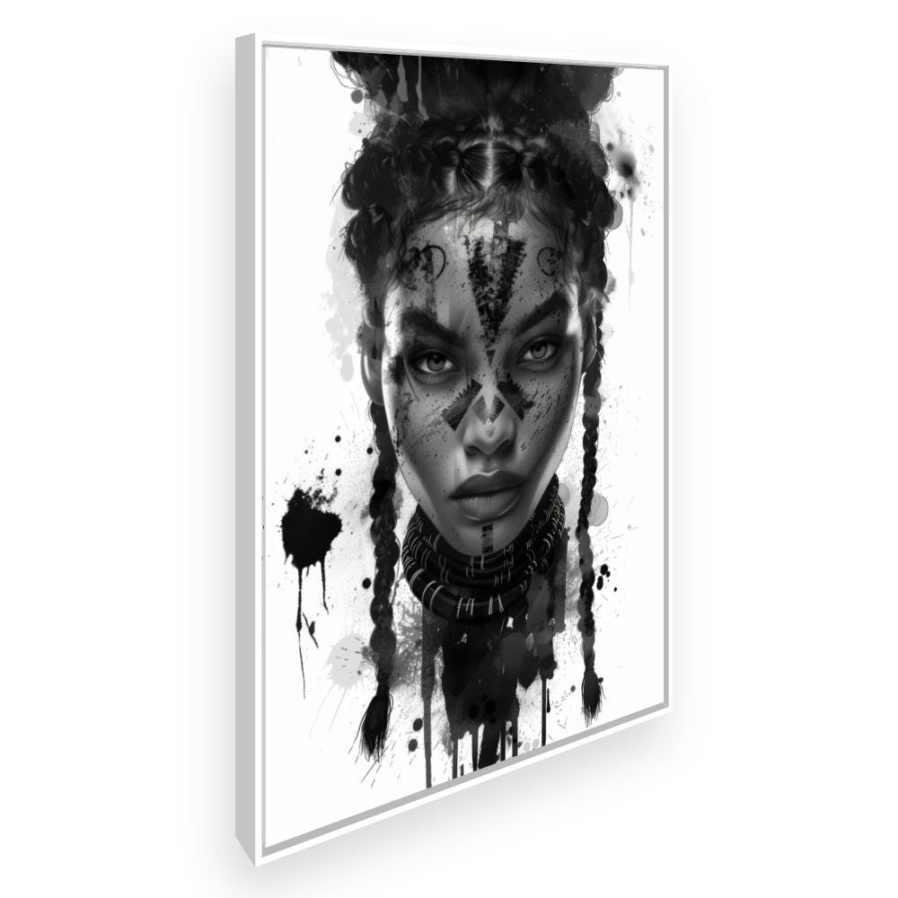 Toile Portrait tribal moderne