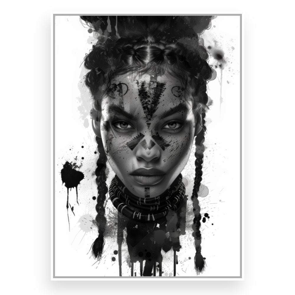 Toile Portrait tribal moderne