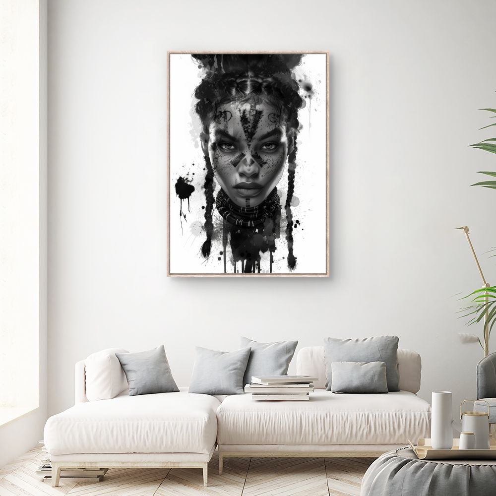 Tableau Portrait tribal moderne